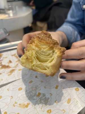 Inside cruffin  at Buddy Buddy in Paris