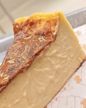 Almond custard, bourdon vanilla, soy, almond butter praline (gluten-free) at Buddy Buddy in Paris