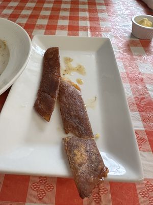 Vegan bacon. House-made, deliciously seasoned.  at The Breakfast Caffe in Morgantown