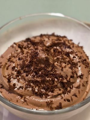Chocolate mousse at Oásis da Lagoa in Vila Nova De Santo Andre