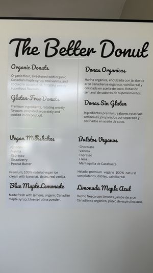 Actual food ingredients   at The Better Donut - temporarily closed in Tulum