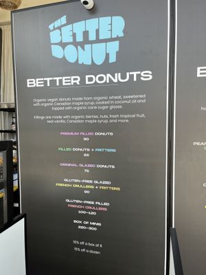 Menu  at The Better Donut - temporarily closed in Tulum
