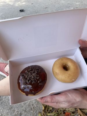 Chocolate and original glazedd  at The Better Donut - temporarily closed in Tulum