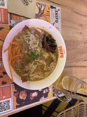 Ramen with vegan meat and shiitake mushrooms  at Ramen Shifu - Triana in Gran Canaria