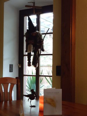 Window decor at Restaurant 7 Raben in Bad Duerkheim
