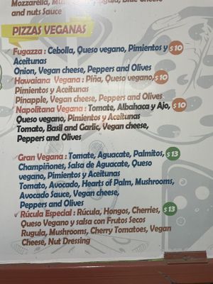 Menú  at Cambalache Pizza Para Llevar in Puerto Lopez