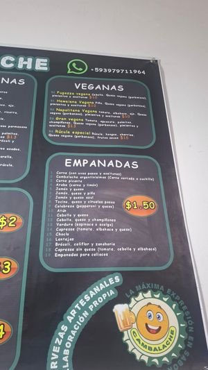 Veganas & Empanadas at Cambalache Pizza Para Llevar in Puerto Lopez