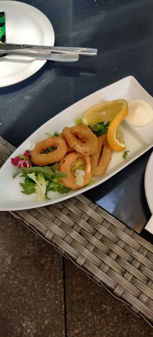 Crispy Salt & peppered vegan squid at Bruno's Bar Restaurant in 