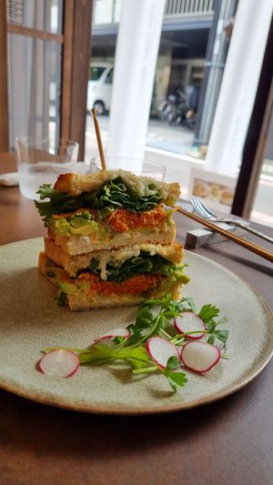 Avocado sandwich at Cafe Gallery Sun 燦 in Kyoto