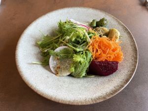 Salad included   at Cafe Gallery Sun 燦 in Kyoto