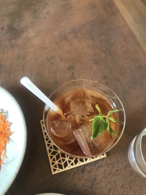 Ice tea  at Cafe Gallery Sun 燦 in Kyoto