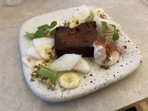 Chocolate cake   at Cafe Gallery Sun 燦 in Kyoto