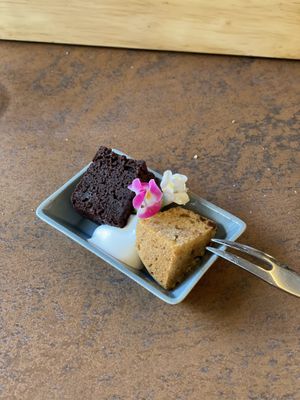 Free cake!  at Cafe Gallery Sun 燦 in Kyoto