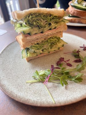 Ham sandwich  at Cafe Gallery Sun 燦 in Kyoto