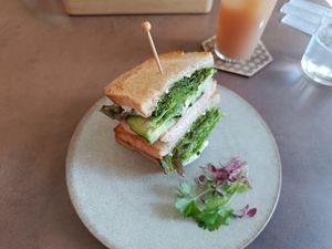 Ham sandwich at Cafe Gallery Sun 燦 in Kyoto