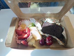 Take away chocolate cake at Cafe Gallery Sun 燦 in Kyoto