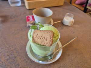 Green tea ice-cream 😍 at Cafe Gallery Sun 燦 in Kyoto