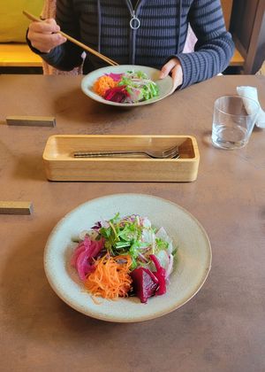 Salad that comes with any of the main dishes at Cafe Gallery Sun 燦 in Kyoto