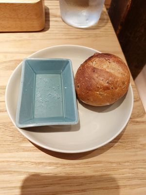 Small bread (No 2) with oil and salt at Cafe Gallery Sun 燦 in Kyoto