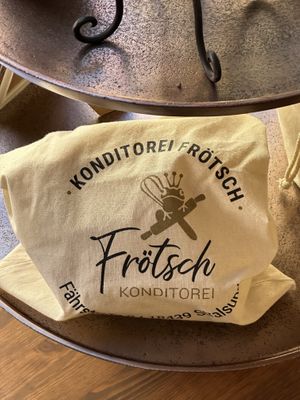 Bag for bread rolls .  at Konditorei Frötsch in Stralsund