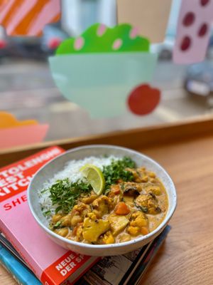 Gemüsecurry (vegan) at Café "das Goldstück" in Vienna