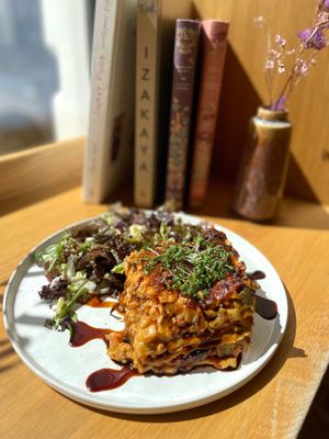 Veggie Lasagne (optional vegan) at Café "das Goldstück" in Vienna