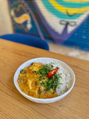 Gemüsecurry (vegan) at Café "das Goldstück" in Vienna