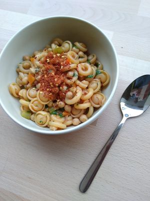 Pasta with chickpeas (pasta e ceci). at Ribollita in Coburg