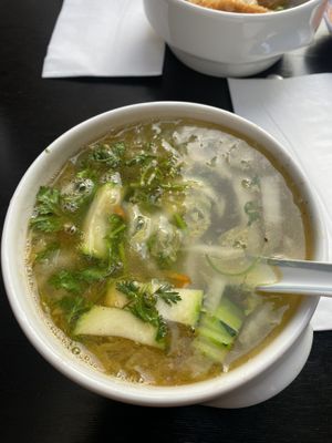 Tapas: vegetable soupp  at Vui Ve in Berlin