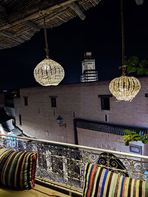 Rooftop view at Atay Cafe in Marrakech