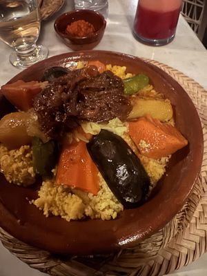 Vegan couscous   at Atay Cafe in Marrakech