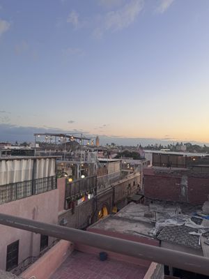 View from the roof top    at Atay Cafe in Marrakech