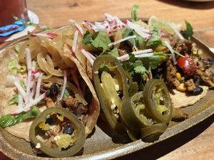 Chimichurry Tacos (Planted.™ Chimichurri | Maistortilla | Grillgemüse | Bohnenmus | Guacamole | Romana | Red Cabbage | Black Beans) 🌮  at Enchilada in Freiburg