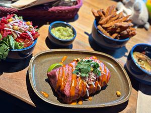Chimichurri Burrito, Salad, Fries, Guacamole   at Enchilada in Freiburg