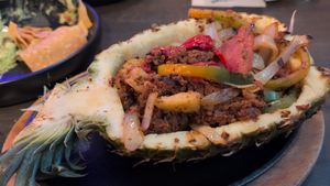 Vegan fajitas filling at Pepe's Cantina in Debary