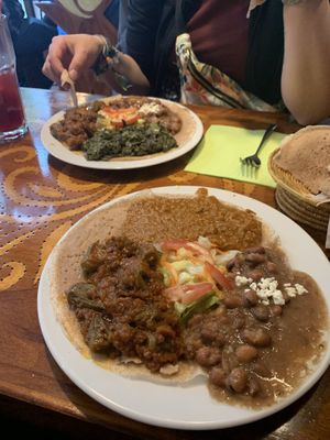 Vegetarian mixed plates at Madiba Afrika in Mainz