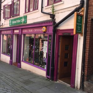 outside at Global Tribe Cafe in Leeds