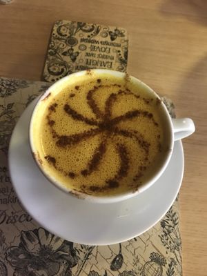 Golden mylk  at Global Tribe Cafe in Leeds