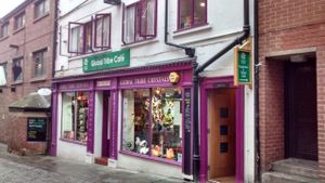 Outside at Global Tribe Cafe in Leeds