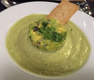 Avocado coconut soup at Essencia in Porto