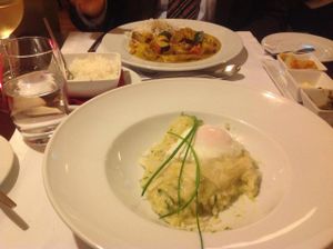 Zucchini Risotto and Thai Curry! at Essencia in Porto