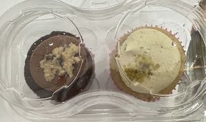 Brookie and Pistachio Cream cupcakes  at veegmyeats in Bloomfield