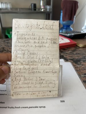 Home made bread is vegan   at Kissaten Cafe and Bakery in Pokhara