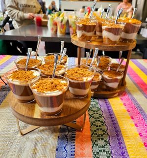 Horchata chocolate parfait at Vegan Chula at 51 & Tel in Oakland