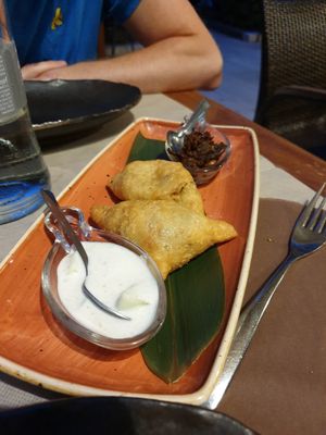 Veg. Samosas at Buddha Soul in Venice