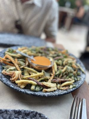 Tempura vegetables   at Buddha Soul in Venice