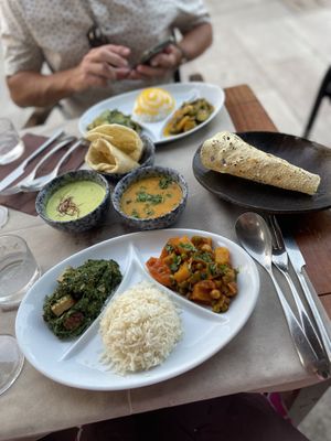Golden triangle and basmati rice/curry/Dahl   at Buddha Soul in Venice
