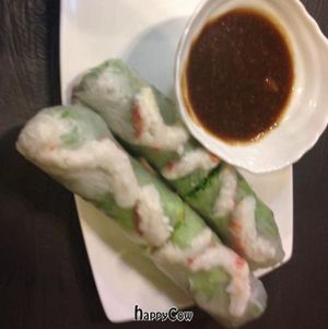 Vegan Salad Rolls + Peanut Sauce at Three Jewels in Vancouver