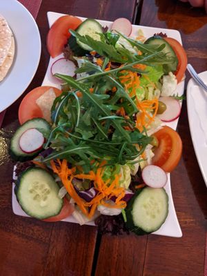 Complementary salad. at Dastoor in Berlin