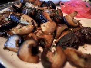 Sautéed mushrooms   at Hybrid Wine Bar in Hakuba